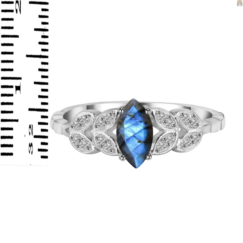 Labradorite & White Topaz Ring LBD-RDR-355.