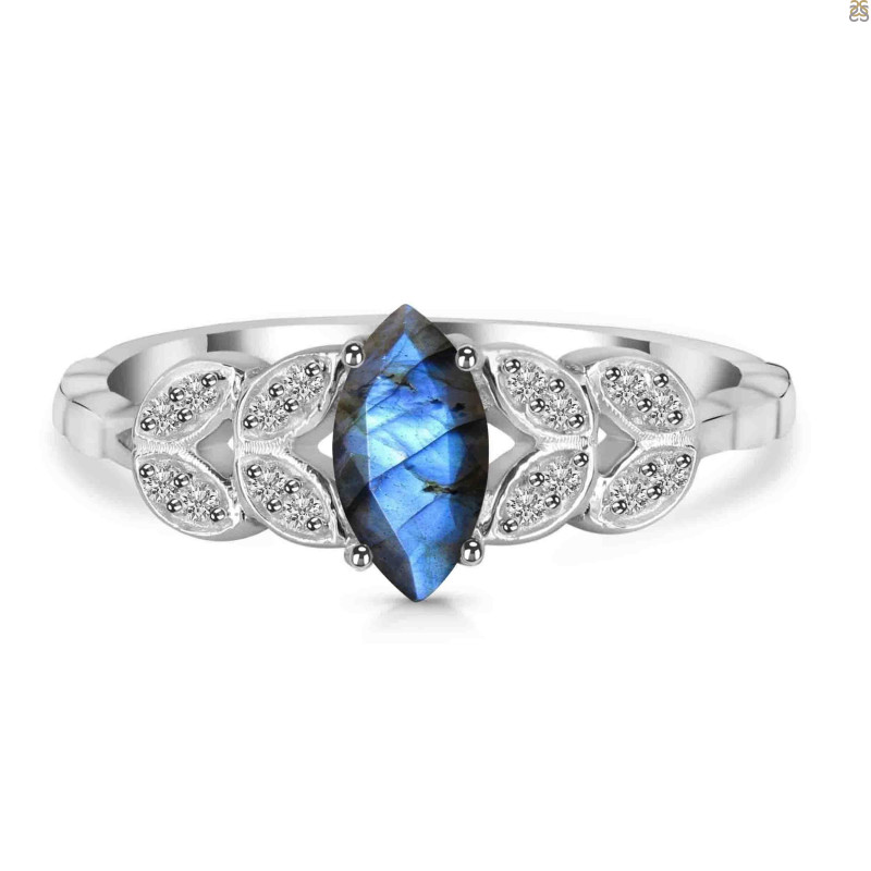 Labradorite & White Topaz Ring LBD-RDR-355.