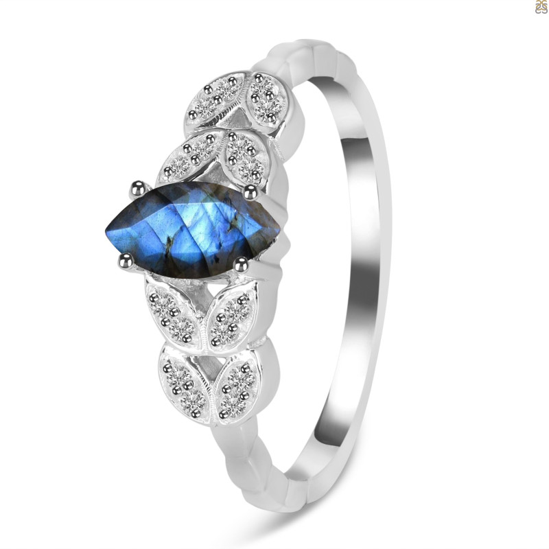 Labradorite & White Topaz Ring LBD-RDR-355.