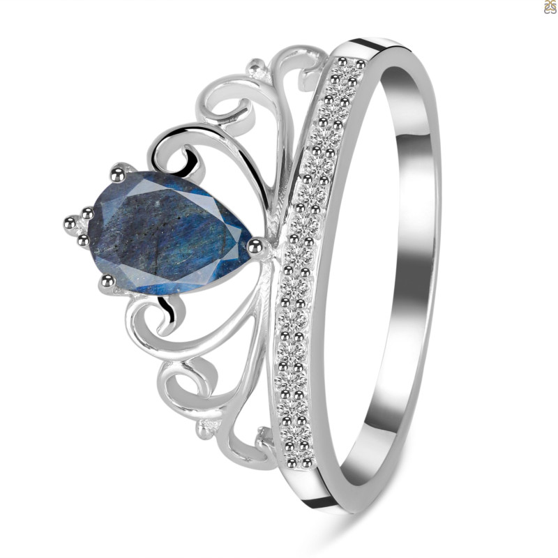 Labradorite & White Topaz Ring LBD-RDR-365.