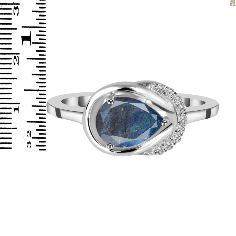 Labradorite & White Topaz Ring LBD-RDR-367.