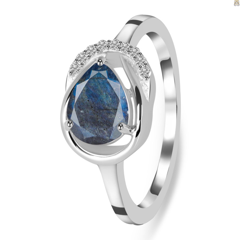 Labradorite & White Topaz Ring LBD-RDR-367.