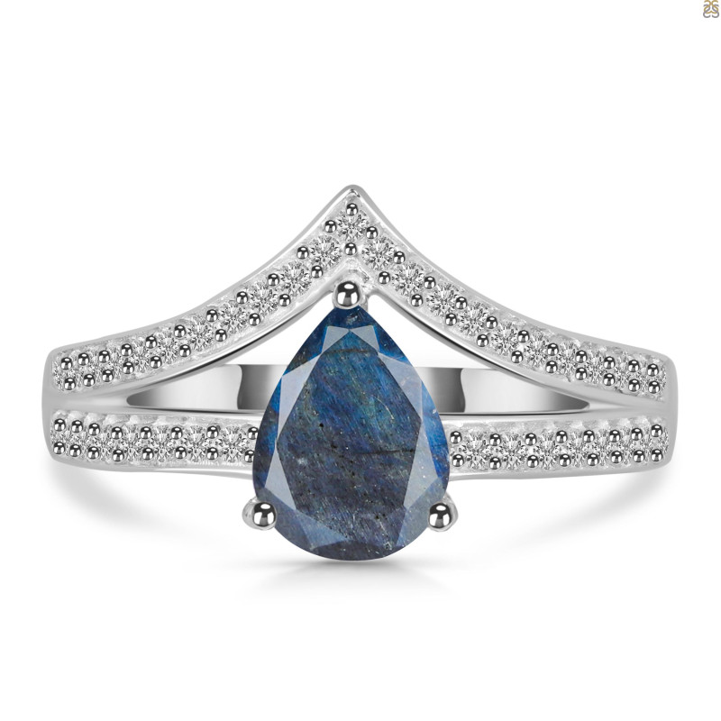 Labradorite & White Topaz Ring LBD-RDR-372.