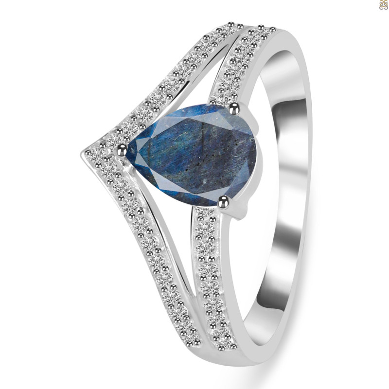 Labradorite & White Topaz Ring LBD-RDR-372.