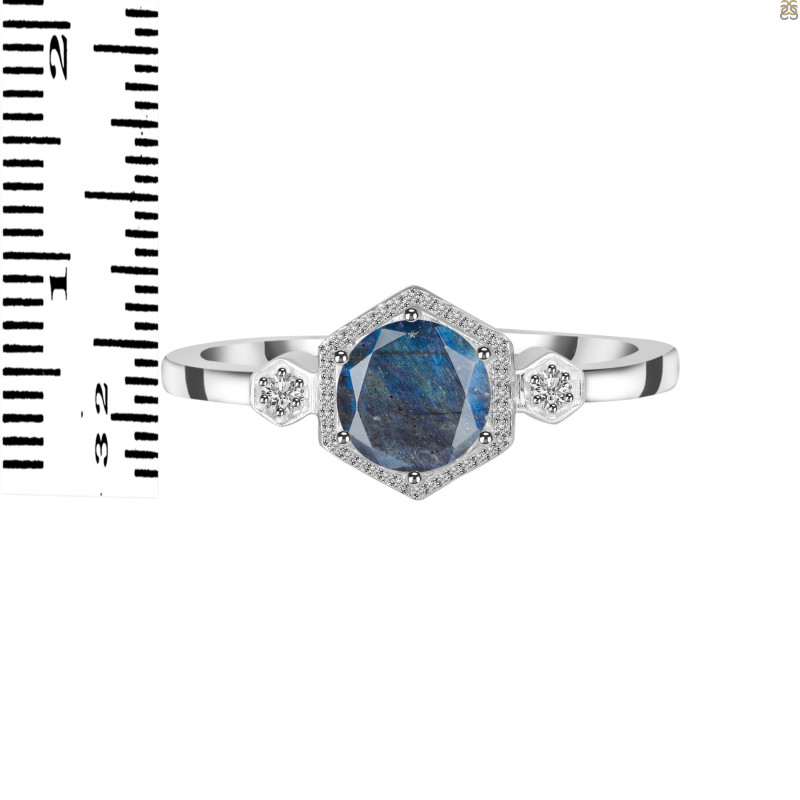 Labradorite & White Topaz Ring LBD-RDR-373.