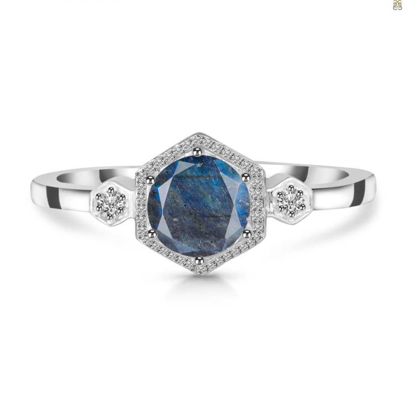 Labradorite & White Topaz Ring LBD-RDR-373.
