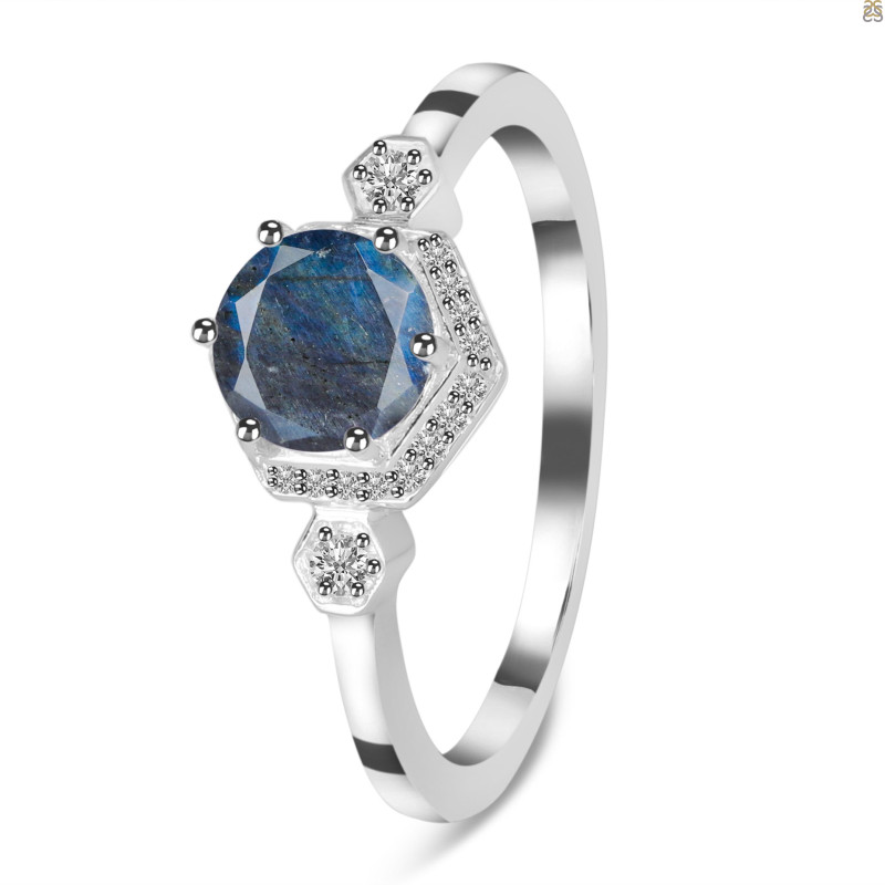 Labradorite & White Topaz Ring LBD-RDR-373.