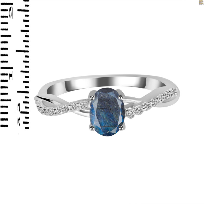 Labradorite & White Topaz Ring LBD-RDR-376.