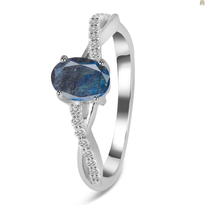 Labradorite & White Topaz Ring LBD-RDR-376.