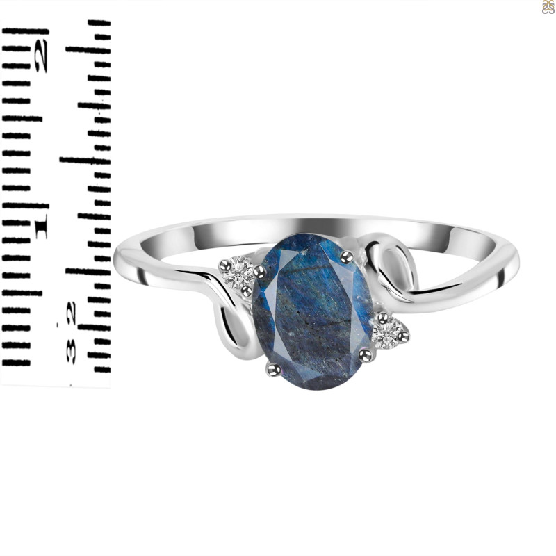 Labradorite & White Topaz Ring LBD-RDR-383.