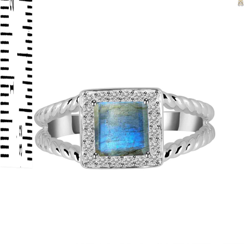 Labradorite & White Topaz Ring LBD-RDR-388.