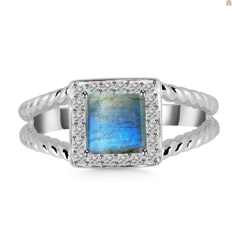 Labradorite & White Topaz Ring LBD-RDR-388.