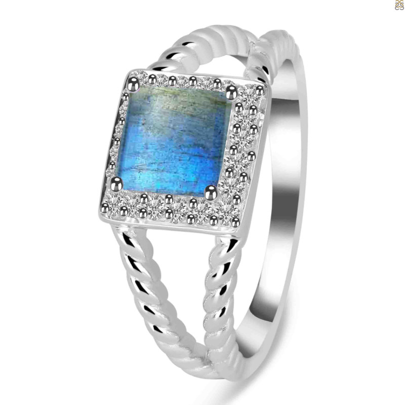 Labradorite & White Topaz Ring LBD-RDR-388.