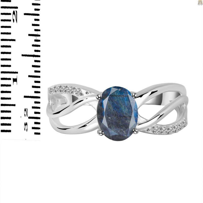 Labradorite & White Topaz Ring LBD-RDR-395.
