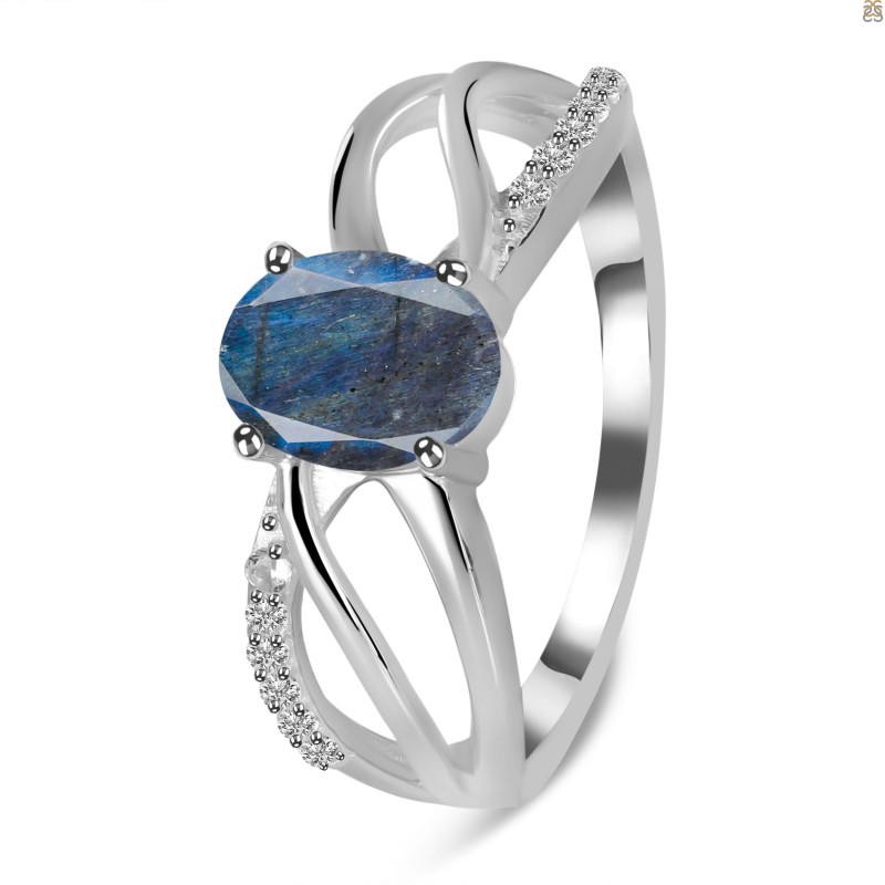 Labradorite & White Topaz Ring LBD-RDR-395.