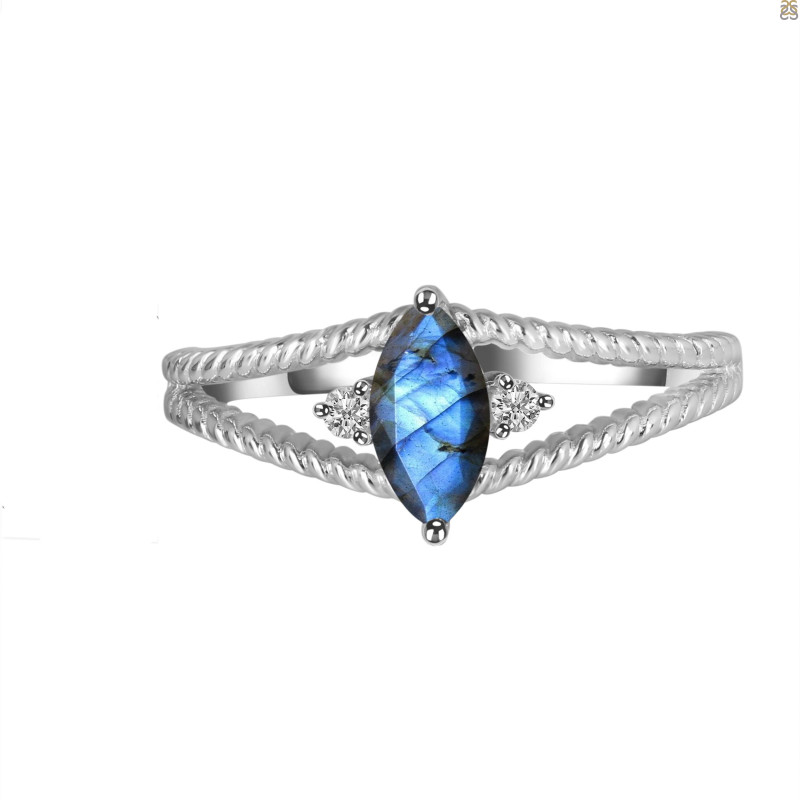 Labradorite & White Topaz Ring LBD-RDR-396.