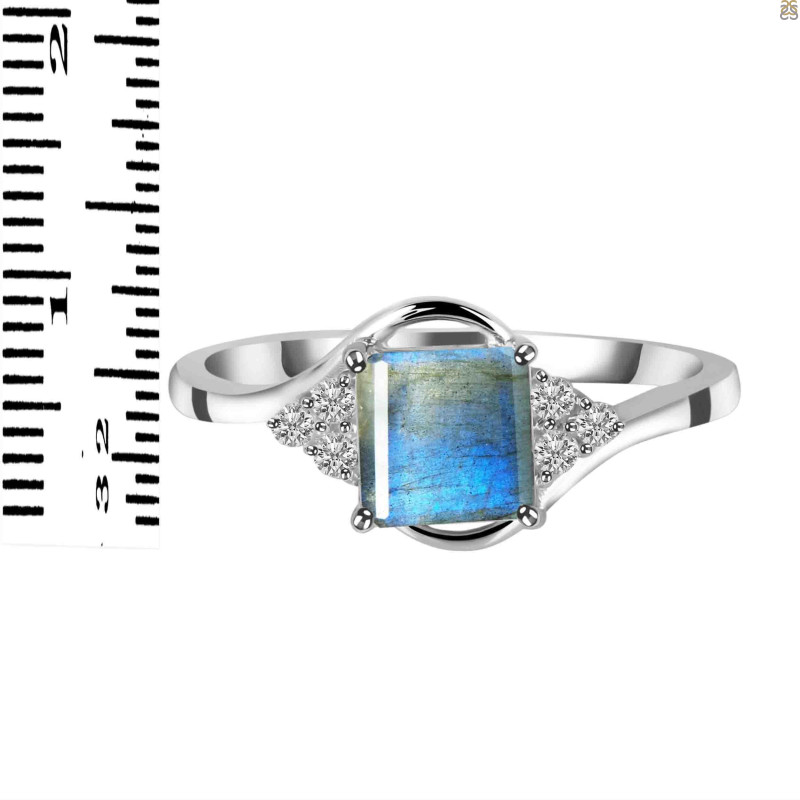 Labradorite & White Topaz Ring LBD-RDR-399.