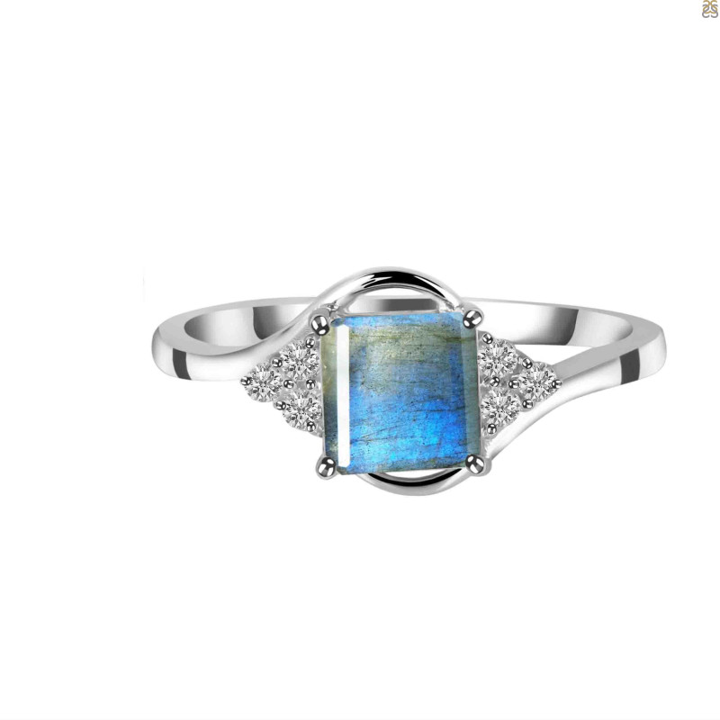 Labradorite & White Topaz Ring LBD-RDR-399.