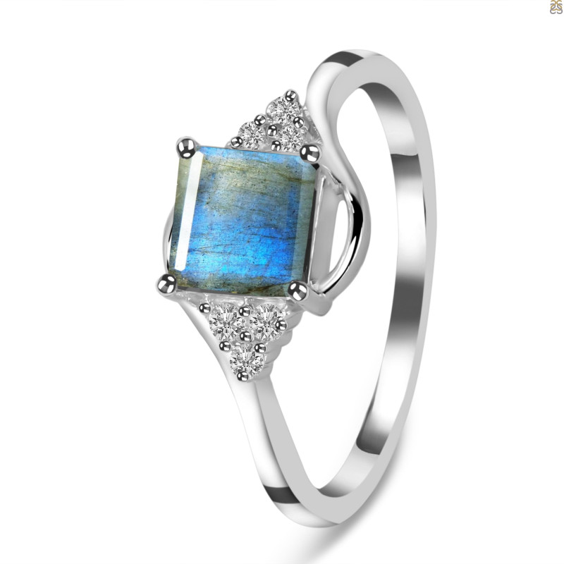 Labradorite & White Topaz Ring LBD-RDR-399.