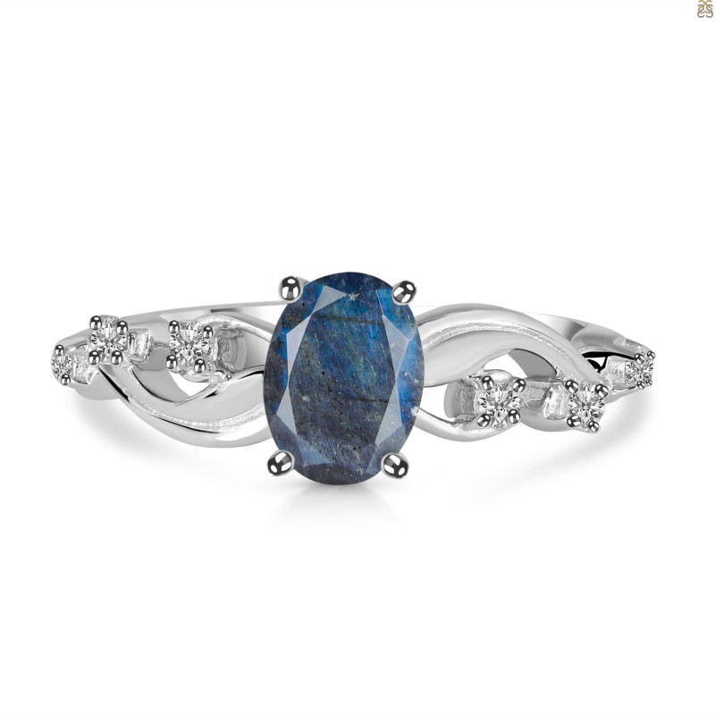 Labradorite & White Topaz Ring LBD-RDR-402.