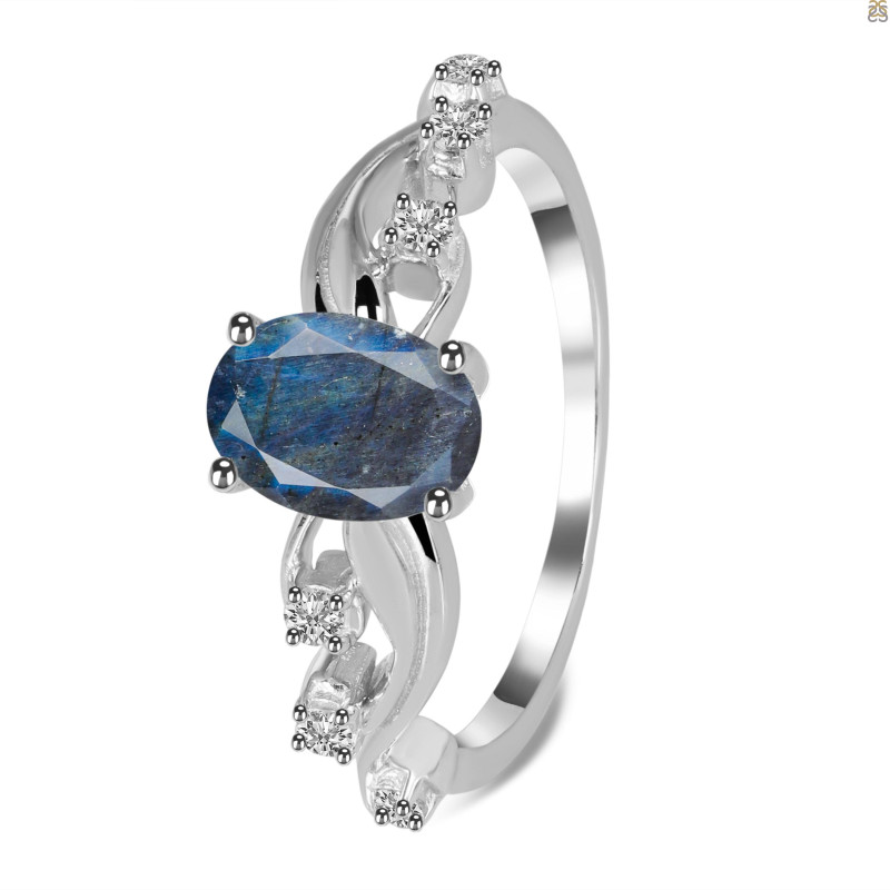 Labradorite & White Topaz Ring LBD-RDR-402.