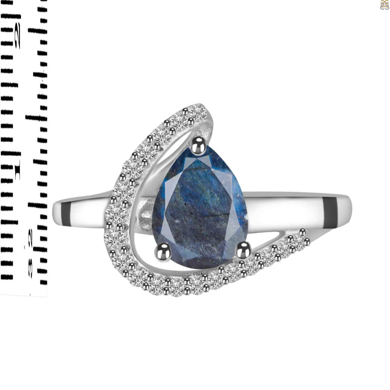 Labradorite & White Topaz Ring LBD-RDR-404.