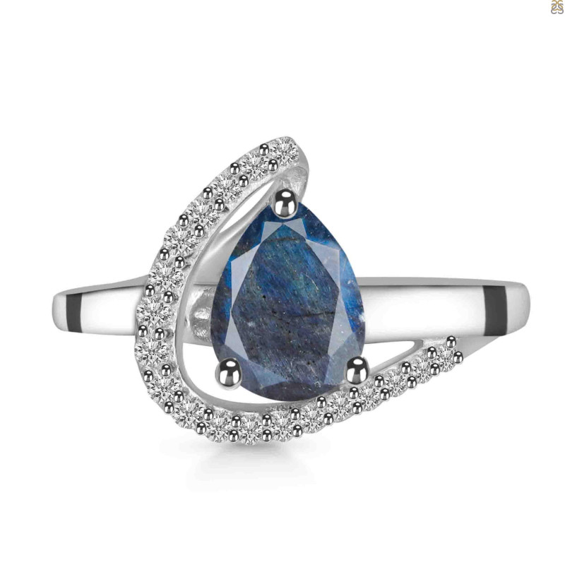 Labradorite & White Topaz Ring LBD-RDR-404.