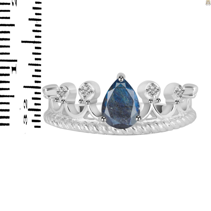 Labradorite & White Topaz Ring LBD-RDR-405.