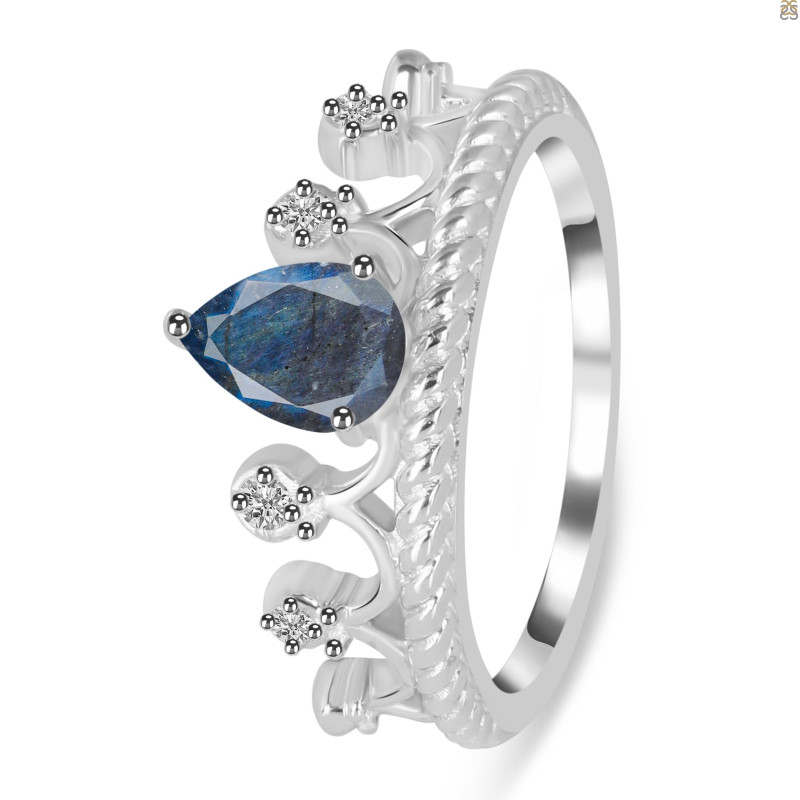 Labradorite & White Topaz Ring LBD-RDR-405.
