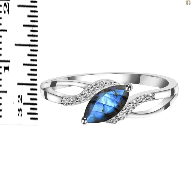 Labradorite & White Topaz Ring LBD-RDR-422.