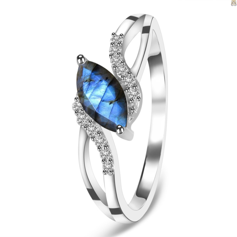 Labradorite & White Topaz Ring LBD-RDR-422.