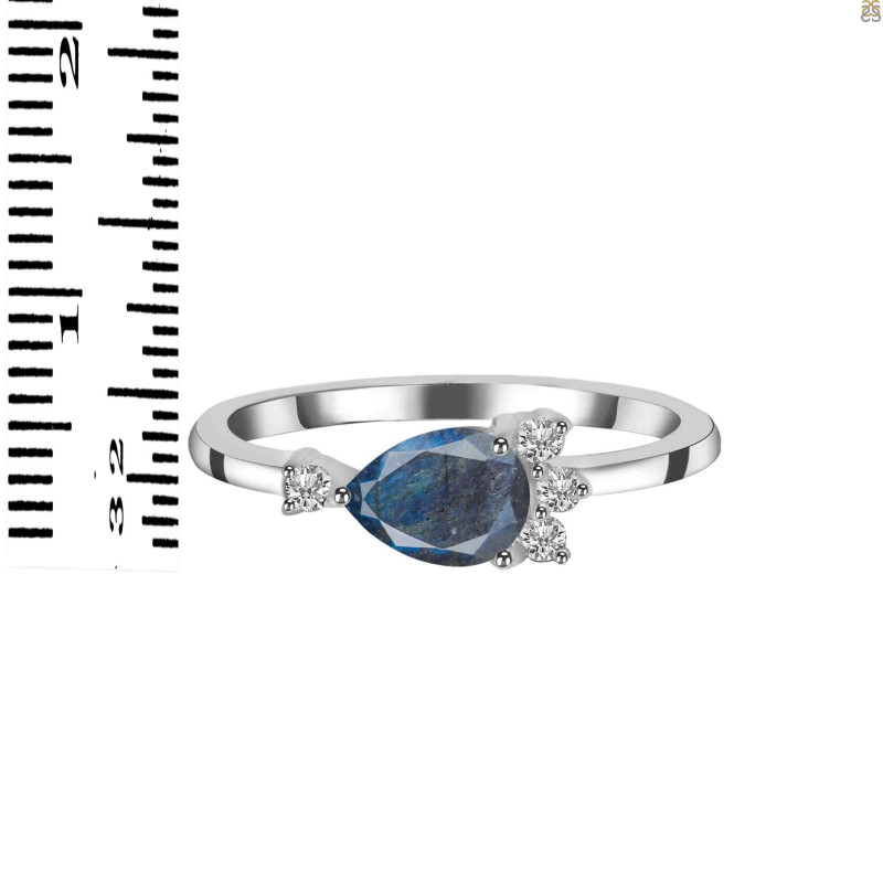 Labradorite & White Topaz Ring LBD-RDR-433.