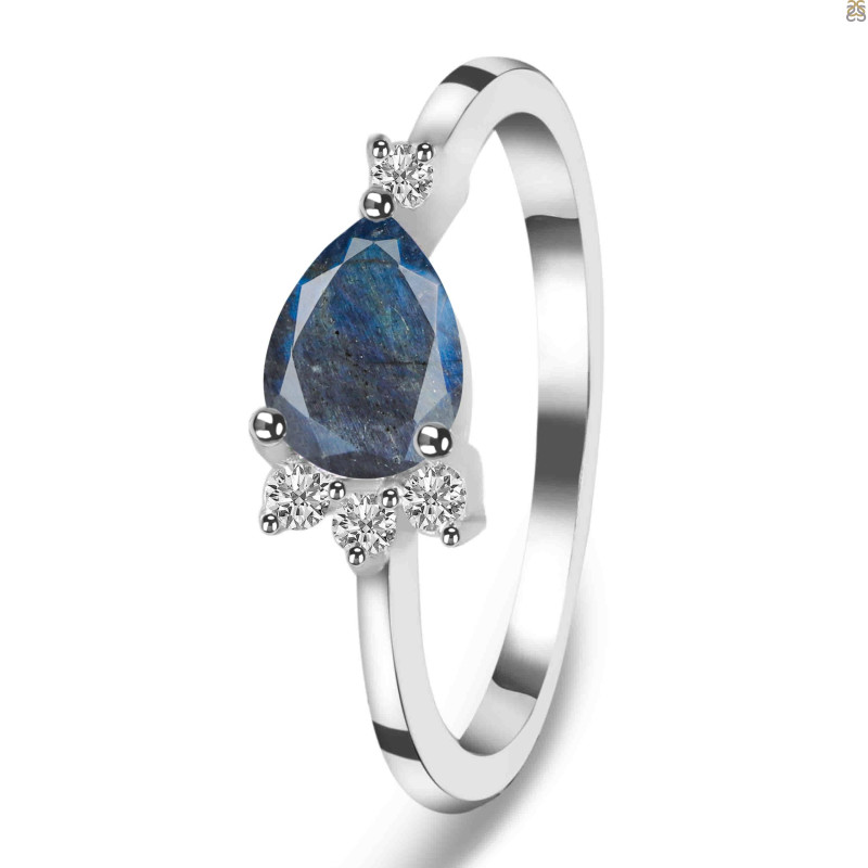 Labradorite & White Topaz Ring LBD-RDR-433.