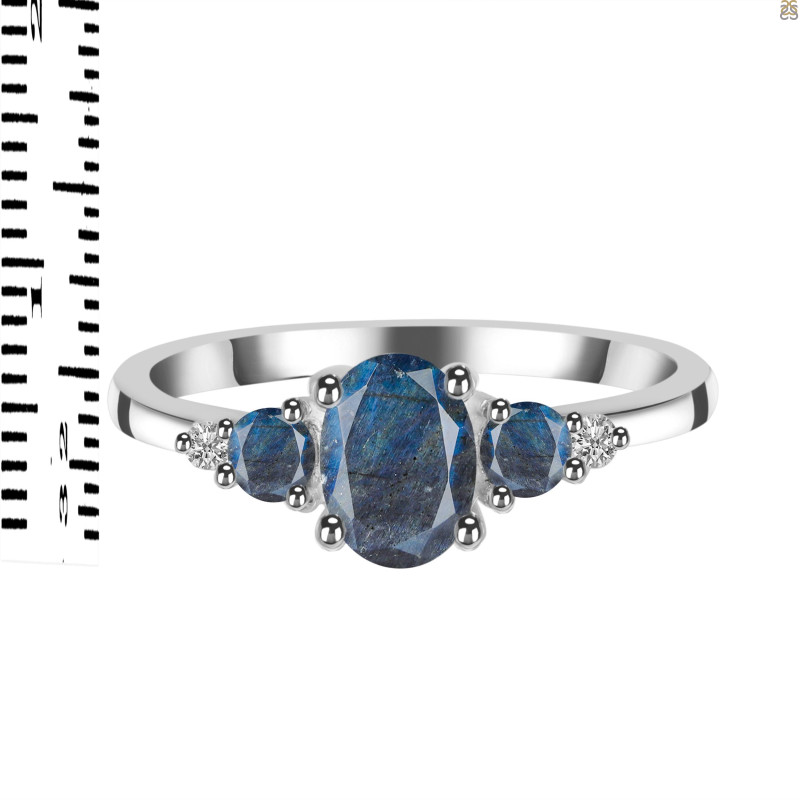 Labradorite & White Topaz Ring LBD-RDR-434.