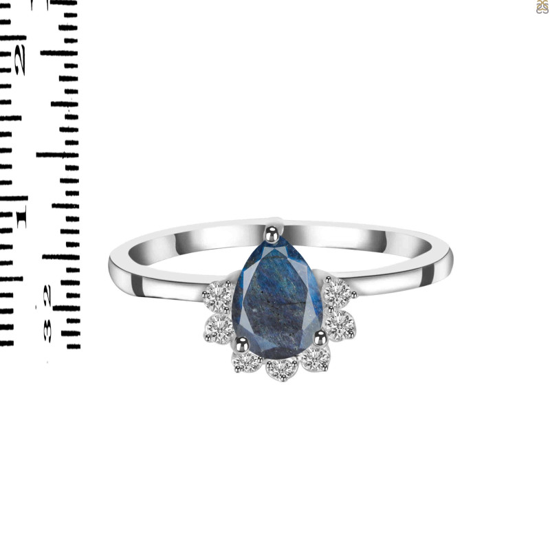 Labradorite & White Topaz Ring LBD-RDR-436.