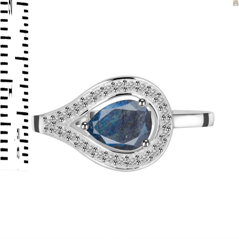 Labradorite & White Topaz Ring LBD-RDR-438.
