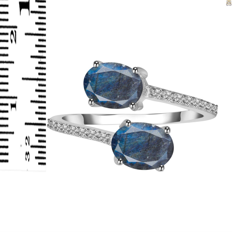 Labradorite & White Topaz Ring LBD-RDR-440.