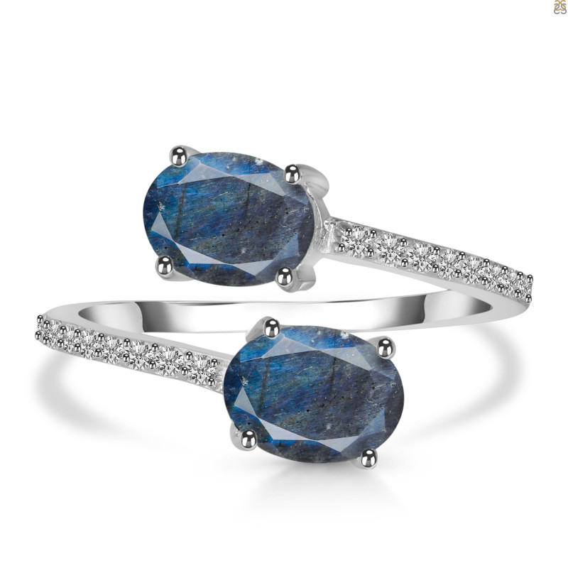 Labradorite & White Topaz Ring LBD-RDR-440.