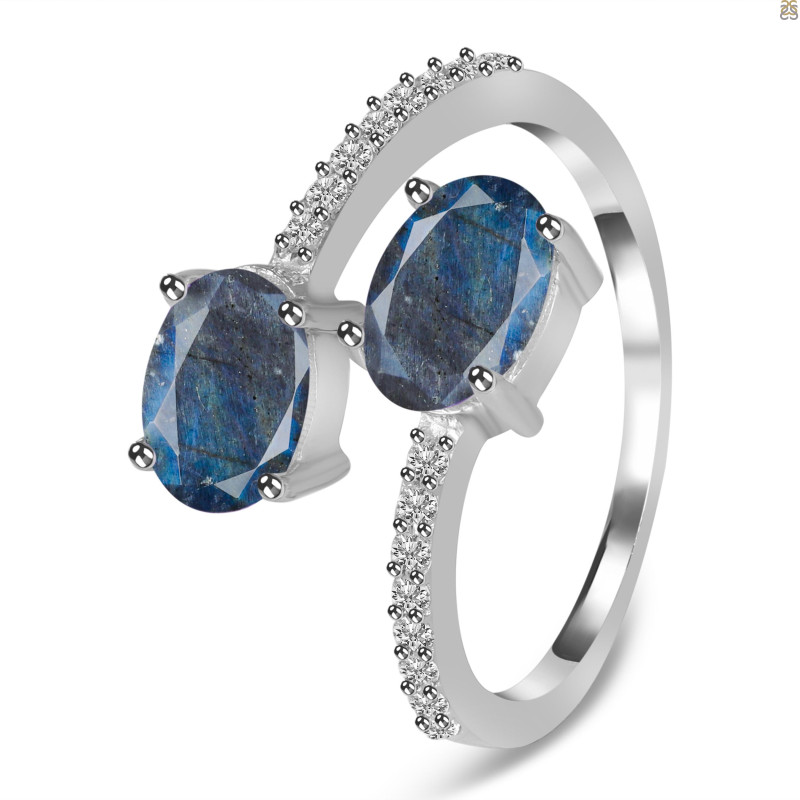 Labradorite & White Topaz Ring LBD-RDR-440.
