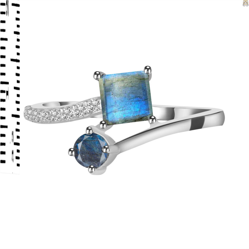 Labradorite & White Topaz Ring LBD-RDR-441.