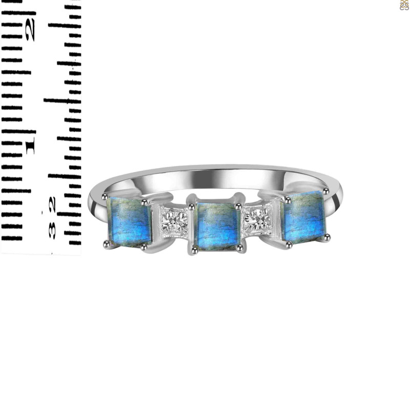 Labradorite & White Topaz Ring LBD-RDR-443.