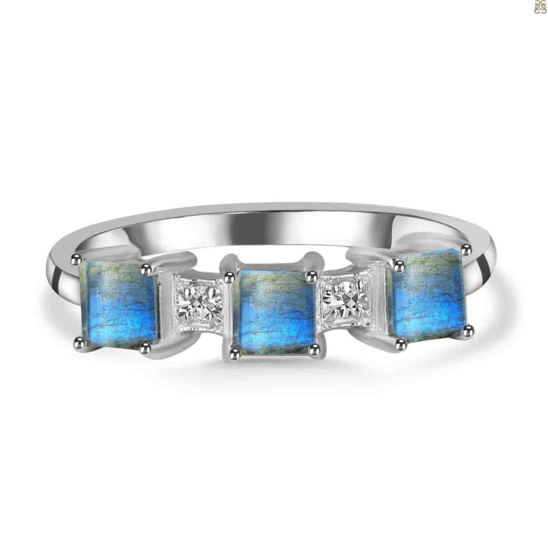 Labradorite & White Topaz Ring LBD-RDR-443.