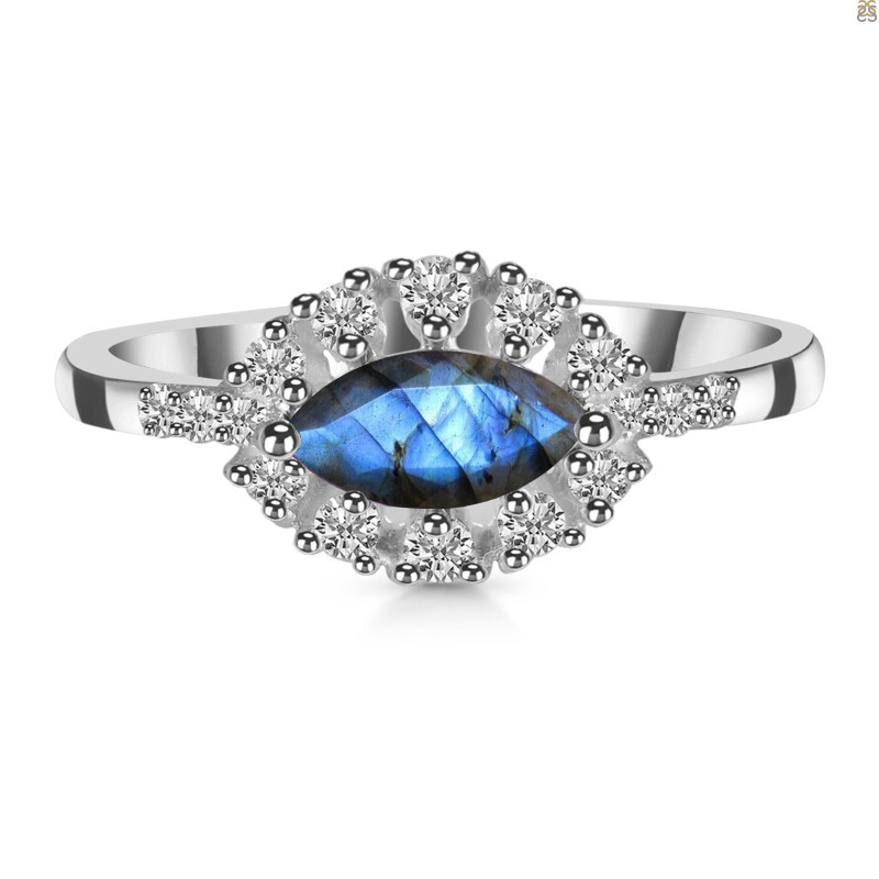 Labradorite & White Topaz Ring LBD-RDR-446.