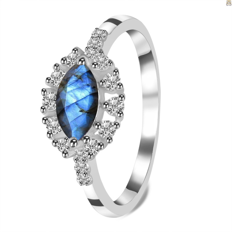 Labradorite & White Topaz Ring LBD-RDR-446.