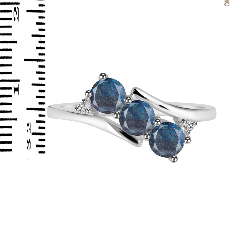 Labradorite & White Topaz Ring LBD-RDR-447.
