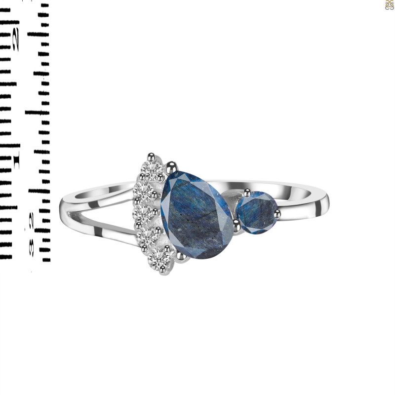 Labradorite & White Topaz Ring LBD-RDR-453.