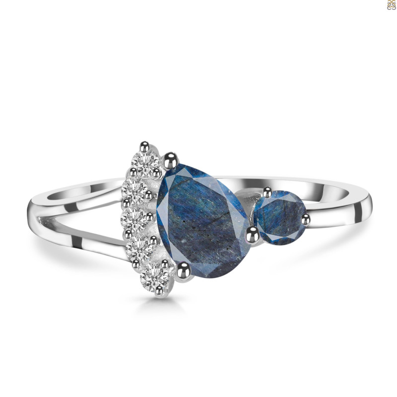 Labradorite & White Topaz Ring LBD-RDR-453.
