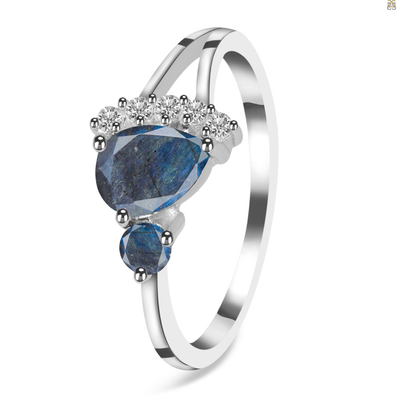 Labradorite & White Topaz Ring LBD-RDR-453.