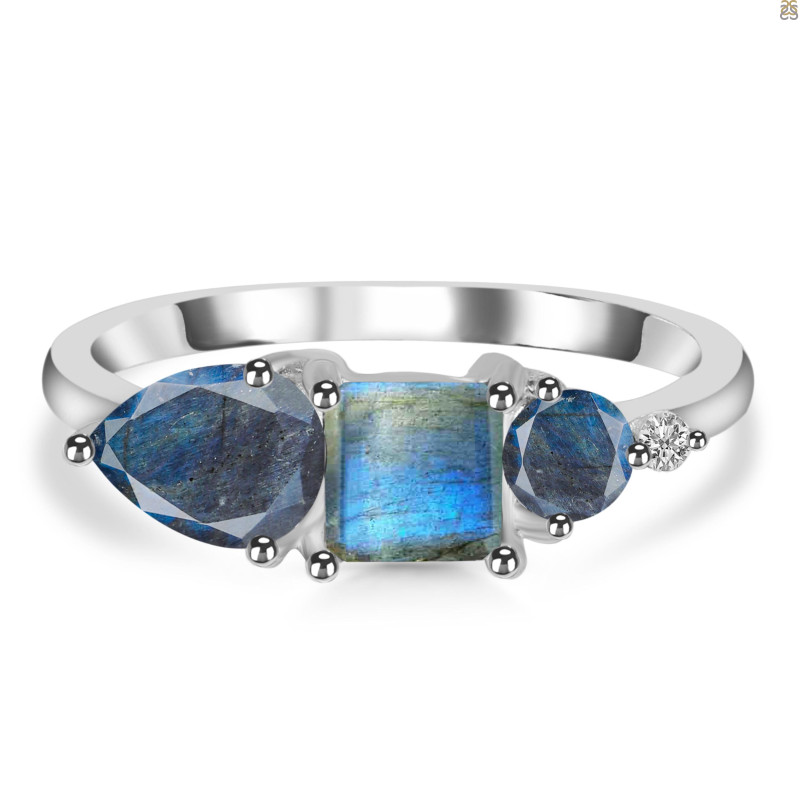 Labradorite & White Topaz Ring LBD-RDR-455.