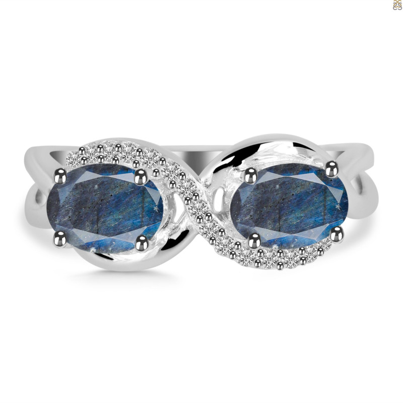 Labradorite & White Topaz Ring LBD-RDR-456.